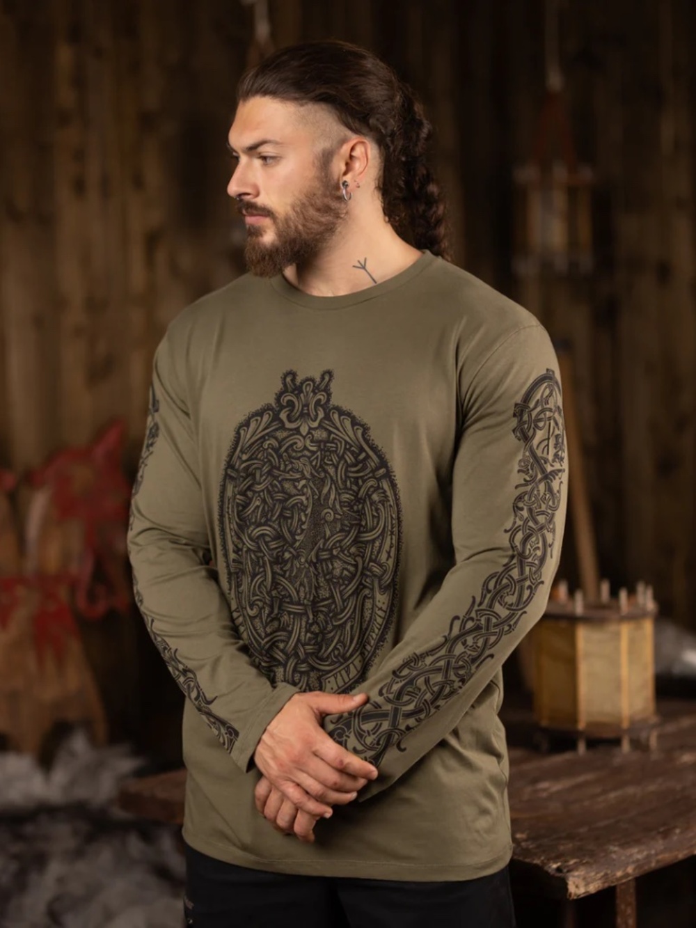 Grimfrost Wolf Premium Longsleeve shirt, Size 3XL